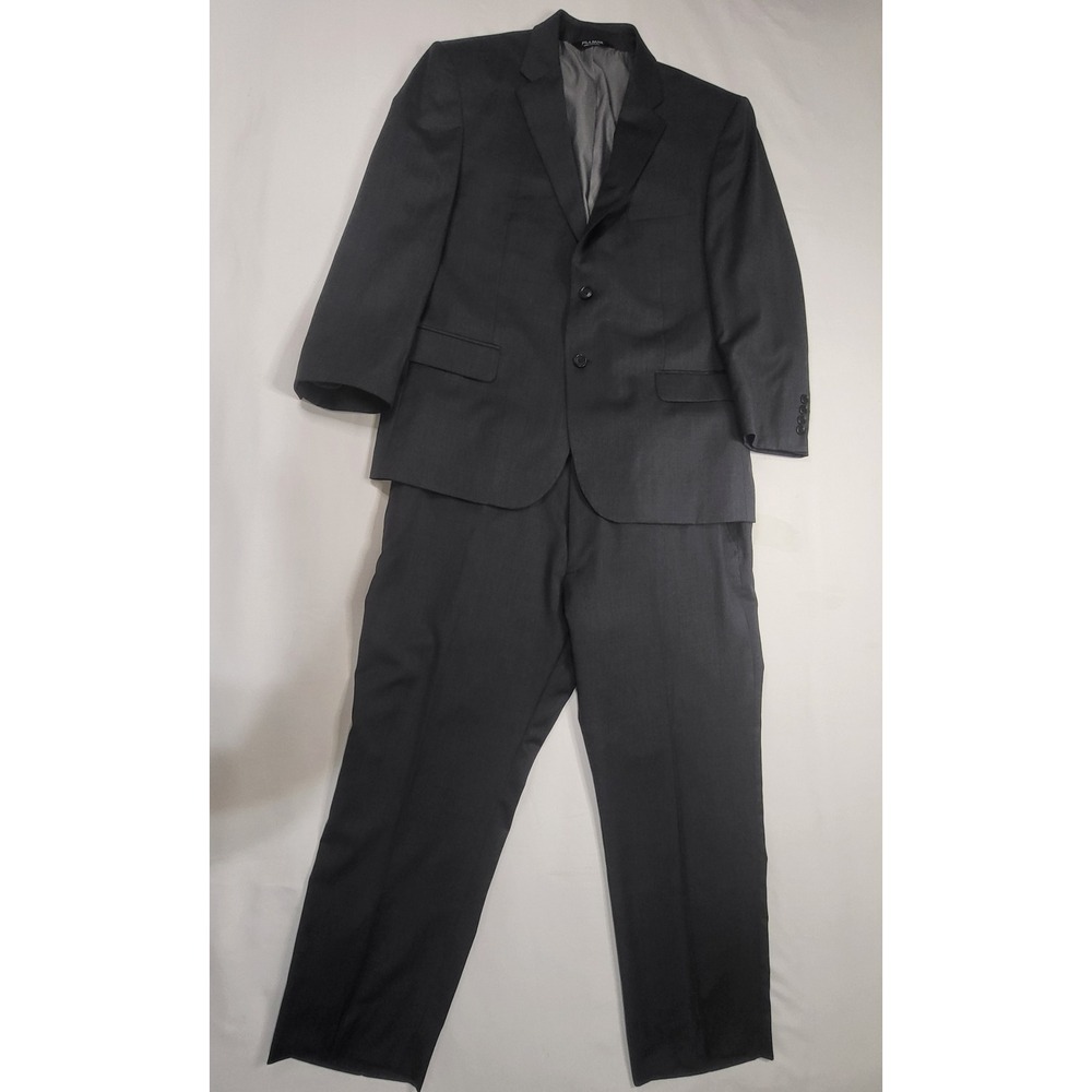 Jos. A. Bank 44 Short/38 Waist Mens 2 Piece Suit‎ Charcoal Gray Blazer Pants Set
